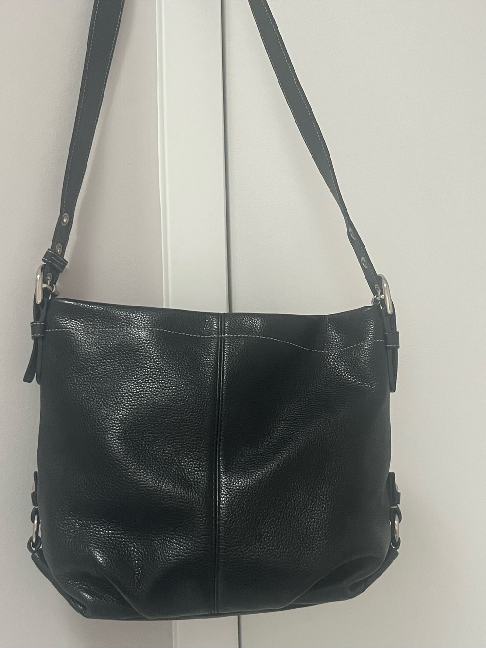 Y2K Coach Convertible Pebble Leather Large Hobo - F15064 - EUC